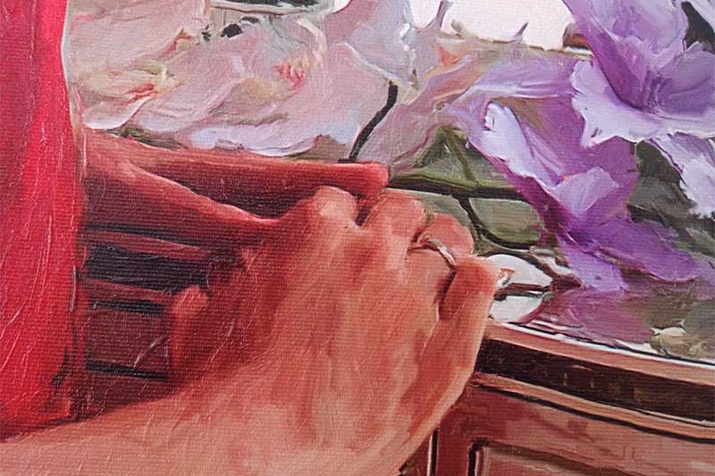 Proceso artesanal de elaboración de fotopintura pincel a pincel